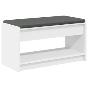 vidaXL Halbank Wit 83 x 38 x 45 cm Ge&iuml;ndustrialiseerd hout en stof