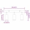 vidaXL Plafondspot met schijnwerpers Zwart 38 x 5,5 x 16,5 cm Metaal