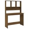 vidaXL Bureau met schappen 110x45x157 cm bewerkt hout bruineikenkleur