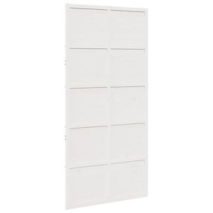 vidaXL Schuifdeur Wit 100 x 208 cm Massief grenenhout