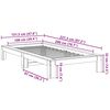 vidaXL Bedframe zonder matras massief grenenhout wasbruin 100x200 cm