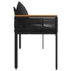 vidaXL Tuinbank met kussen Zwart 117 x 54 x 74.5 cm poly rattan