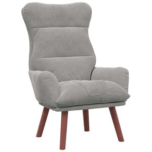 vidaXL Fauteuil Lichtgrijs 69 x 74 x 93 cm Fluweel