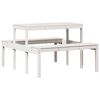vidaXL Picknicktafel 110x134x75 cm massief grenenhout wit