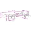 vidaXL Opbergbedframe met lade Artisan Eiken 120 x 200 cm Bewerkt hout