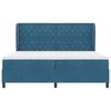 vidaXL Boxspringbed met matras Donkerblauw 200 x 200 cm Polyester