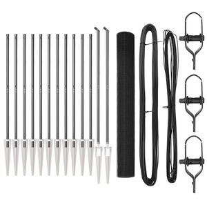 vidaXL gelast draadhek met grondpennen 25 x 1,4 m PVC-gecoate Staal