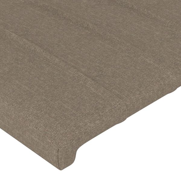 vidaXL Hoofdborden 200x5x78/88 cm stof taupe