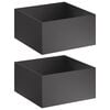 vidaXL Plantenbak 2 st Zwart 100 x 100 x 40 cm Koudgewalst staal