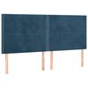 vidaXL Boxspring met matras fluweel donkerblauw 200x200 cm