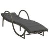 vidaXL Ligbed met kussen 60x199x42 cm poly rattan grijs