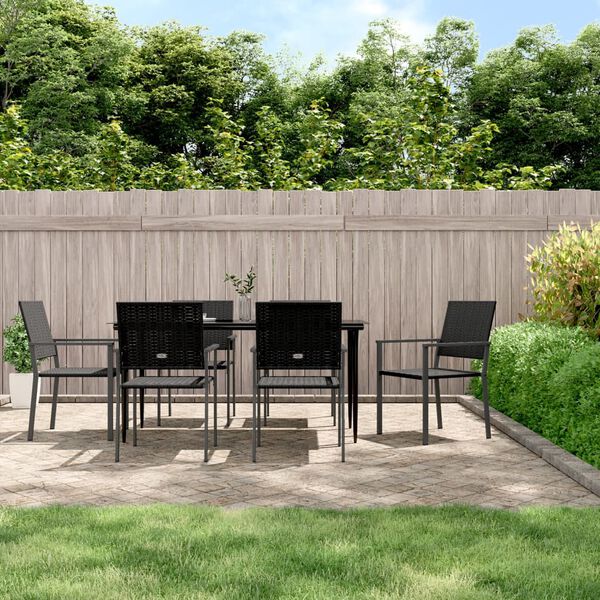 vidaXL 7-delige Tuinset poly rattan en staal