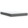 vidaXL Boxspring met matras stof donkergrijs 140x190 cm