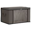 vidaXL Opbergdoos met Transparante Zijraam Grijs 55 x 35 x 32 cm