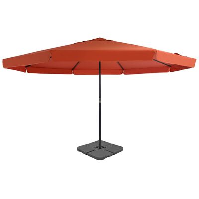 vidaXL Parasol met draagbare voet terracottakleurig