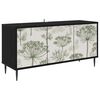 vidaXL Tv-meubel GOTHA 102 x 33 x 51 cm Zwart eiken Bewerkt hout