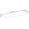 vidaXL Tafelblad met natuurlijke rand 70x40x2,5 cm massief mangohout