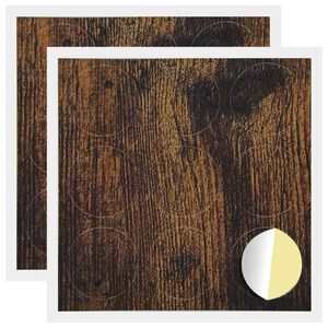 vidaXL Zelfklevende Schroefhoes 2 st Gerookt eiken &Oslash; 20 x 0,5 mm