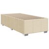 vidaXL Boxspring met matras stof cr&egrave;mekleurig 80x200 cm