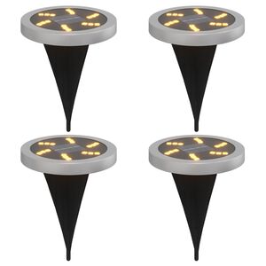 vidaXL Grondlampen 4 st solar met grondpennen warmwit