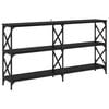 vidaXL Wandtafel Zwart Eiken 156 x 28 x 80,5 cm Bewerkt hout