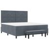 vidaXL Boxspring bed met matras Donkergrijs 180 x 200 cm Fluweel