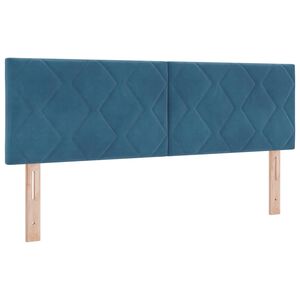 vidaXL Hoofdbord met hoofdeinde Donkerblauw 160 cm Fluweel