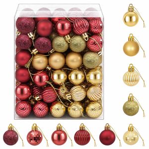vidaXL Kerstballen set 150 st Goud en wijnrood 3 cm Polystyreen