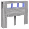 vidaXL Hoofdeinde met LED 120x18,5x103,5 cm bewerkt hout grijs sonoma