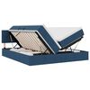 vidaXL Bed met LED-striplichten met hoofdeinde Blauw 180 x 200 cm Stof