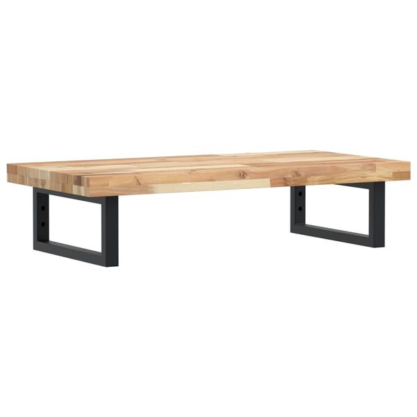 vidaXL Badkamer wandschap staal en massief acaciahout