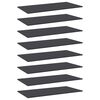 vidaXL Wandschappen 8 st 80x20x1,5 cm spaanplaat grijs