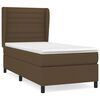 vidaXL Boxspring met matras stof donkerbruin 90x190 cm