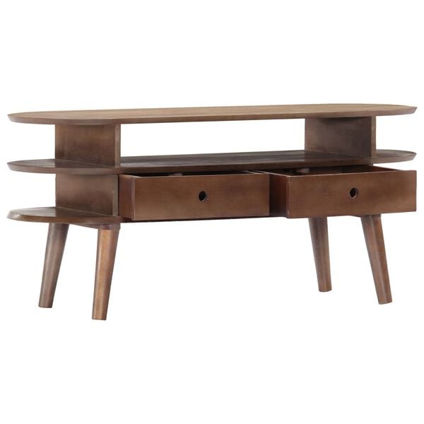 vidaXL Tv-meubel 110x35x50 cm massief acaciahout