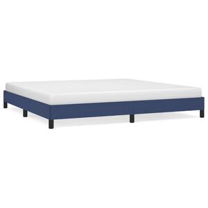 vidaXL Bedframe zonder matras stof blauw 200x200 cm