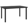vidaXL Tuintafel 140x90x74 cm aluminium en HKC zwart