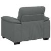 vidaXL Fauteuil 60 cm stof donkergrijs