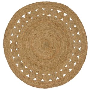 vidaXL Vloerkleden Naturel &Oslash; 120 cm Jute