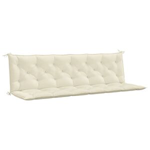 vidaXL Tuinbankkussen 200x(50+50)x7 cm oxford stof cr&egrave;mewit