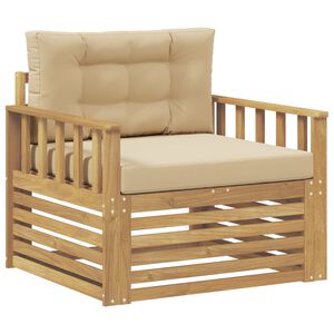 vidaXL Tuinbank Polyester wit en beige