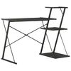 vidaXL Bureau met schap 116x50x93 cm zwart