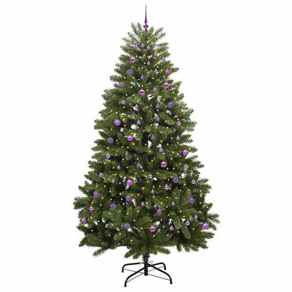 vidaXL Kunstkerstboom met 300 LED Groen 270 cm PVC en Metaal
