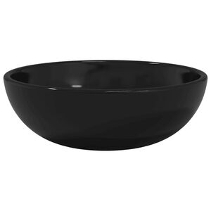 vidaXL Wasbak 35x12 cm gehard glas zwart