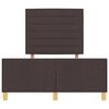 vidaXL Bedframe met hoofdeinde Donkerbruin 120 x 190 cm Stof