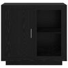 vidaXL Dressoir Zwart Eiken 80 x 40 x 75 cm Bewerkt hout
