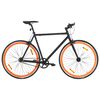 vidaXL Fiets met vaste versnelling 700 c 51 cm zwart en oranje