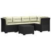 vidaXL 5-Zits Tuin Sofa met Kussens Rattan Look PP Antraciet