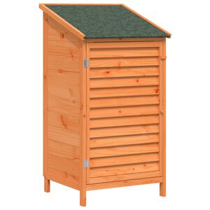 vidaXL Tuinschuur met dak Bruin 59 x 56 x 113,5 cm Massief Vurenhout
