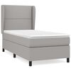 vidaXL Boxspring met matras stof lichtgrijs 100x200 cm