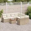 vidaXL Tuin Sofa Set 9 pcs Beige en wit